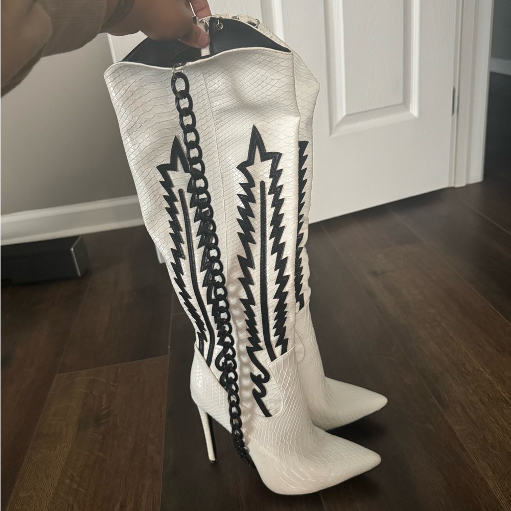 Western knee high boot